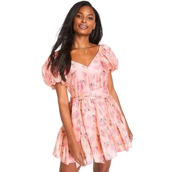 LoveShackFancy Dresses & Skirts - LoveShackFancy x Target pink floral mini dress size 10 NWT